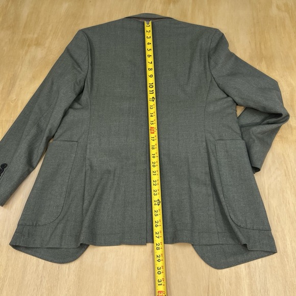 Banana Republic Blazer Mens 38S Short Slim Fit Polyester Blend Stretch Green - Picture 5 of 13